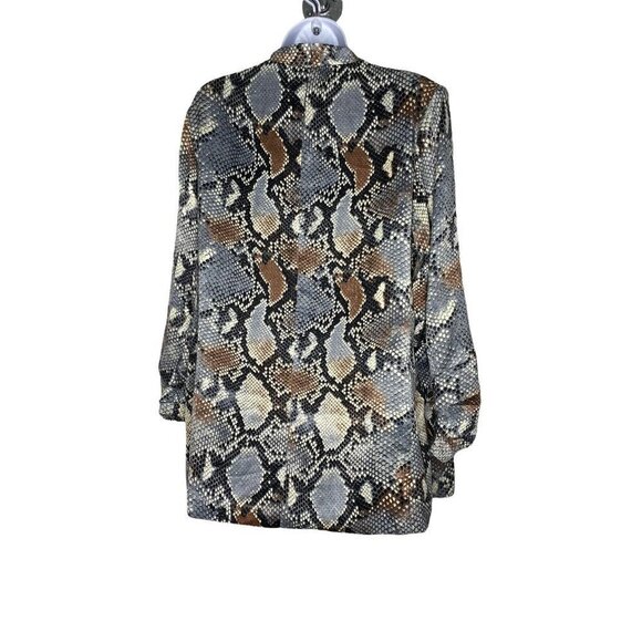 Bishop + Young Woman’s Python Print Satin Iconic Blazer SZ 1X - Picture 7 of 8